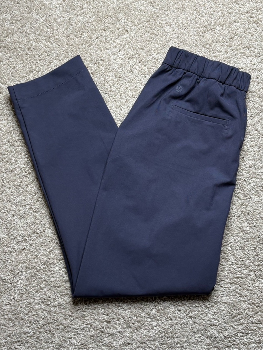 lululemon athletica Navy Blue High-Rise Elastic Waist Trousers